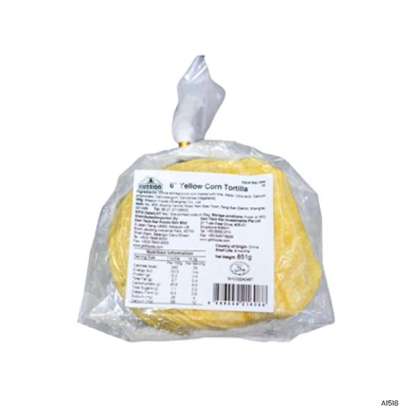 6" Frozen Yellow Corn Tortilla
